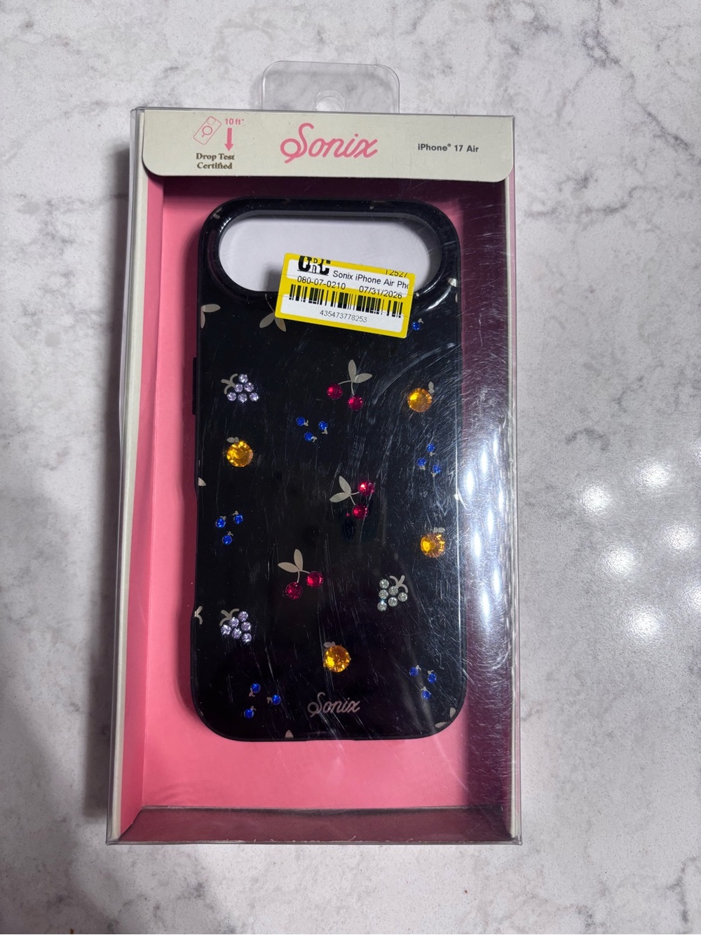 iPhone Air 17 Black Rhinestone Gemstone Floral Case from Sonix - brand new